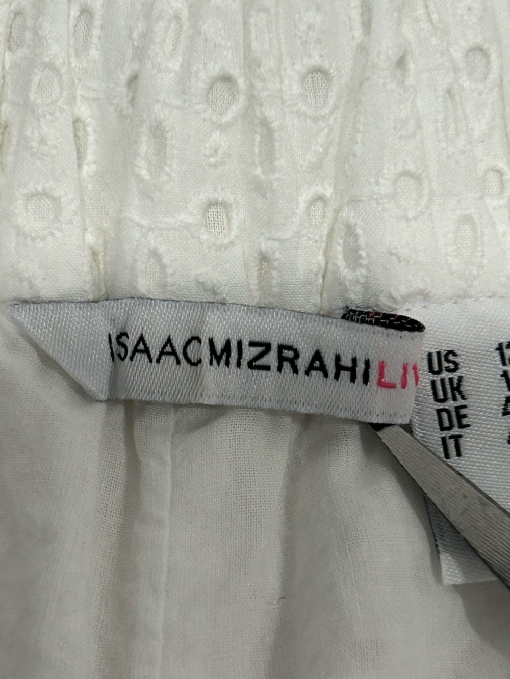 Issac Mizrahi Live! White Eyelet Cotton Culotte Shorts, Sz 12 Boho Coquette - Picture 5 of 12